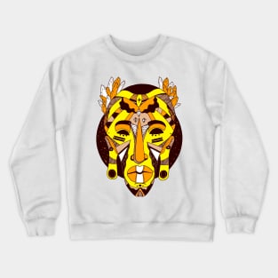 African Mask 1 - Yellow Edition Crewneck Sweatshirt